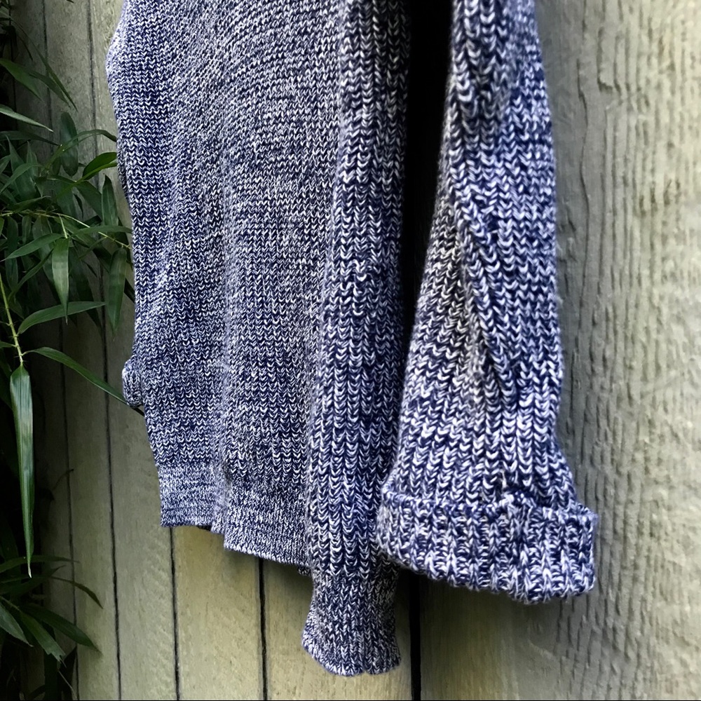 GAP oversized blue & white ribbed knit sweater - Picture 4 of 7